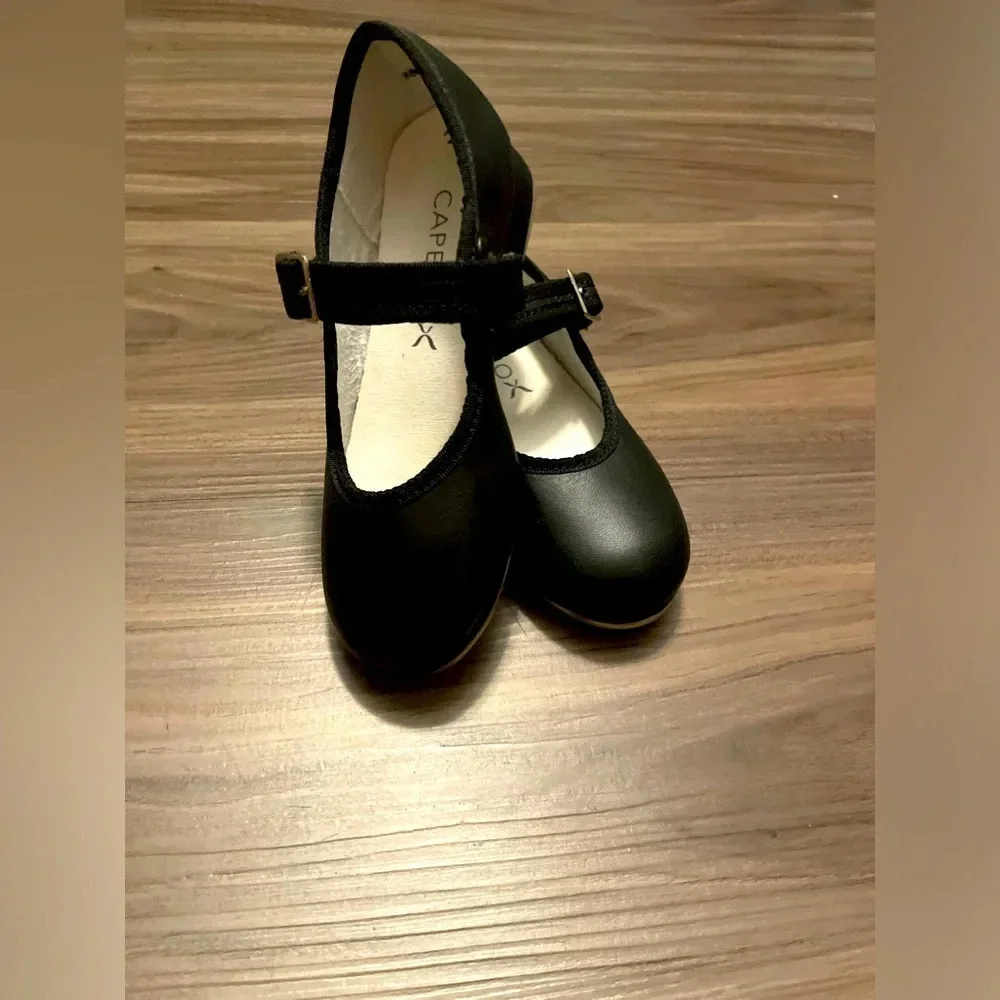 Capezio maryjane black tap shoes size 10M